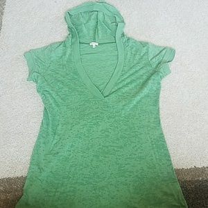 Maurices hooded burn out tshirt